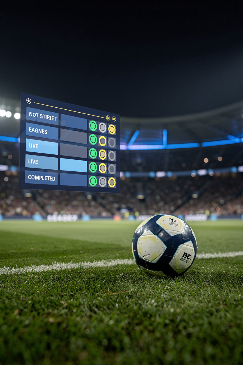 ملعب كرة قدم ليلاً يعكس أجواء مباريات تحدي التوقعات لدوري أبطال أوروبا 2026/2027 من الطائف
